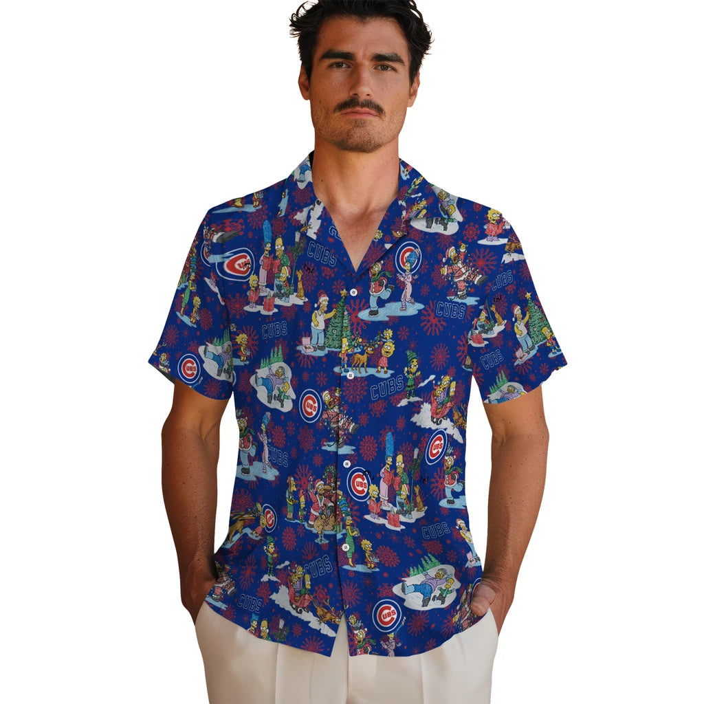 Chicago Cubs Hawaiian Shirt - Simpsons Christmas | Moonbestprint