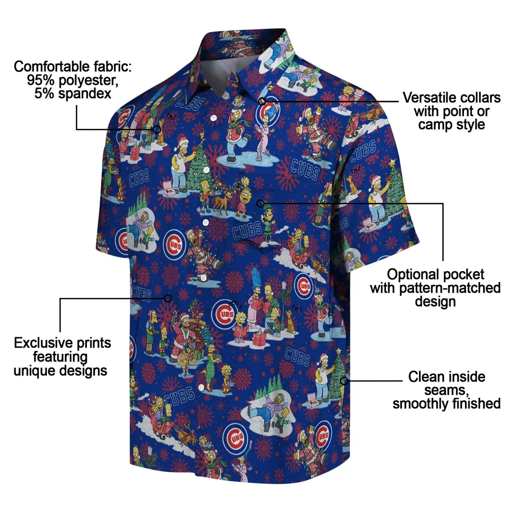Chicago Cubs Hawaiian Shirt - Simpsons Christmas | Moonbestprint