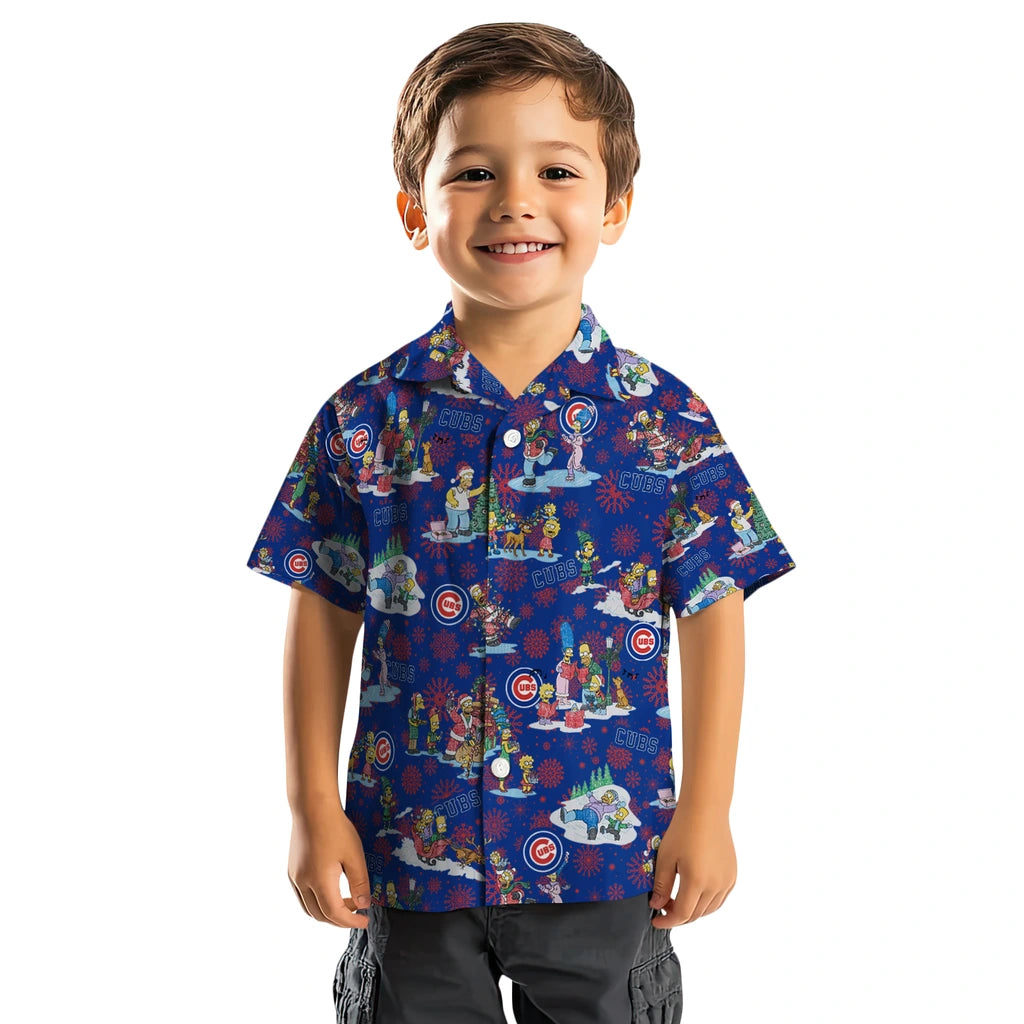 Chicago Cubs Hawaiian Shirt - Simpsons Christmas | Moonbestprint