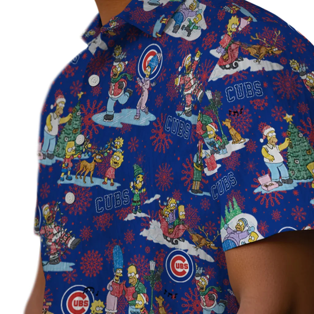 Chicago Cubs Hawaiian Shirt - Simpsons Christmas | Moonbestprint