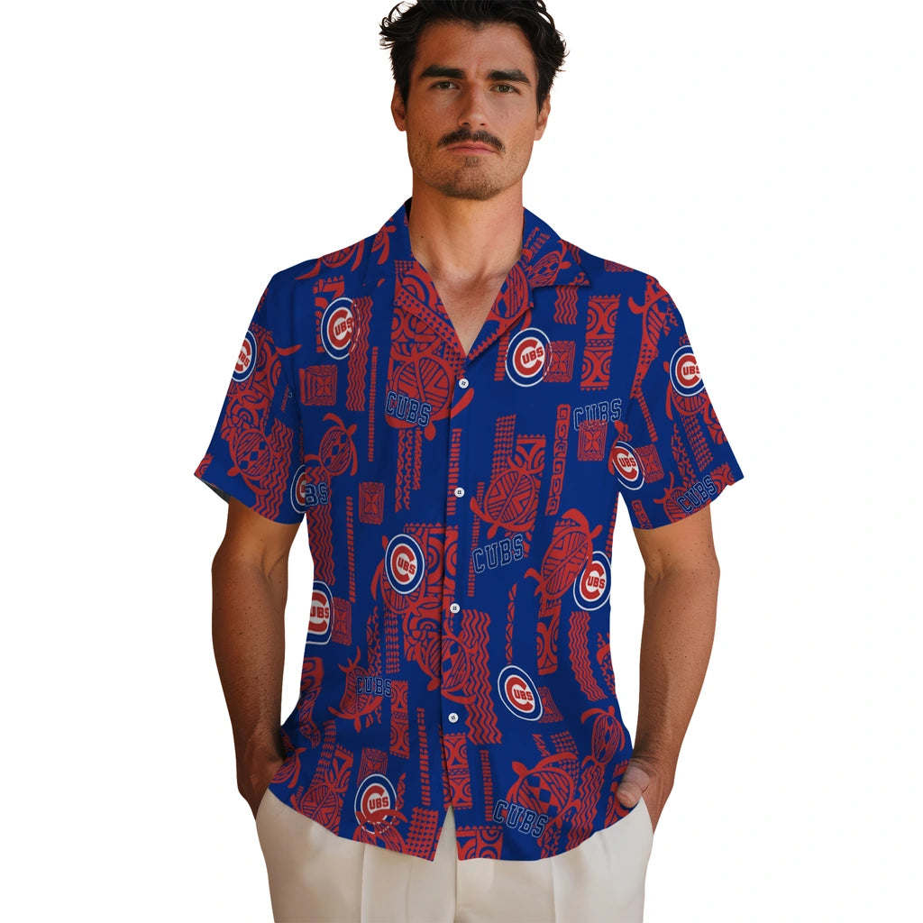 Chicago Cubs Hawaiian Shirt - Turtle Lines | Moonbestprint