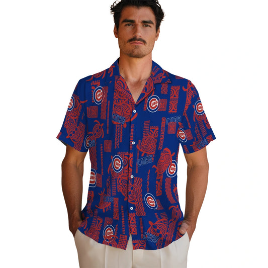 Chicago Cubs Hawaiian Shirt - Turtle Lines | Moonbestprint