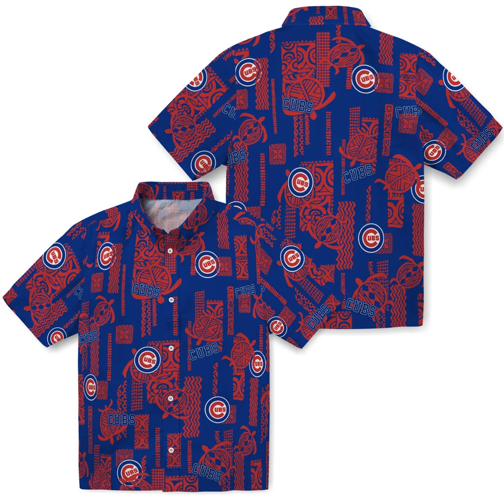 Chicago Cubs Hawaiian Shirt - Turtle Lines | Moonbestprint