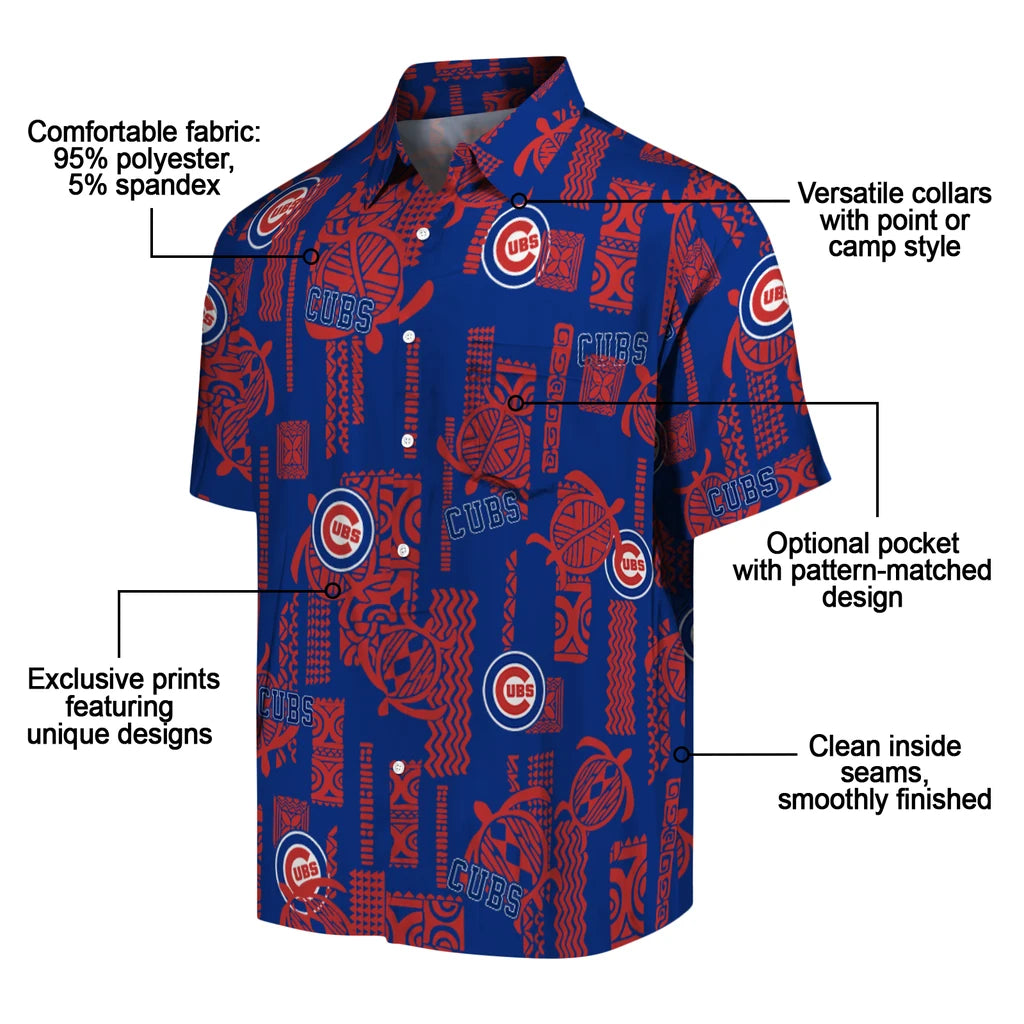 Chicago Cubs Hawaiian Shirt - Turtle Lines | Moonbestprint