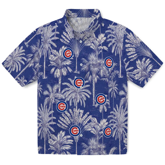 Chicago Cubs Hawaiian Shirt - Vintage Palm Tree | Moonbestprint