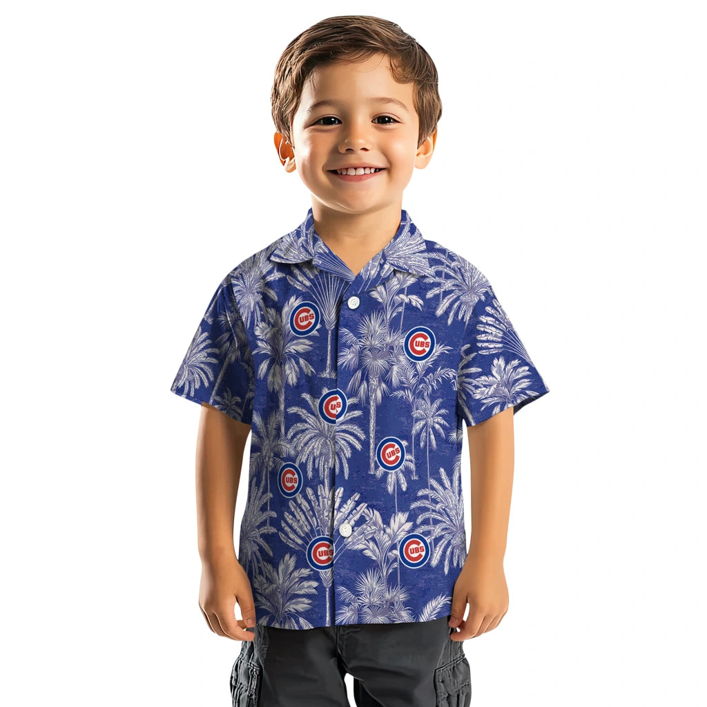 Chicago Cubs Hawaiian Shirt - Vintage Palm Tree | Moonbestprint