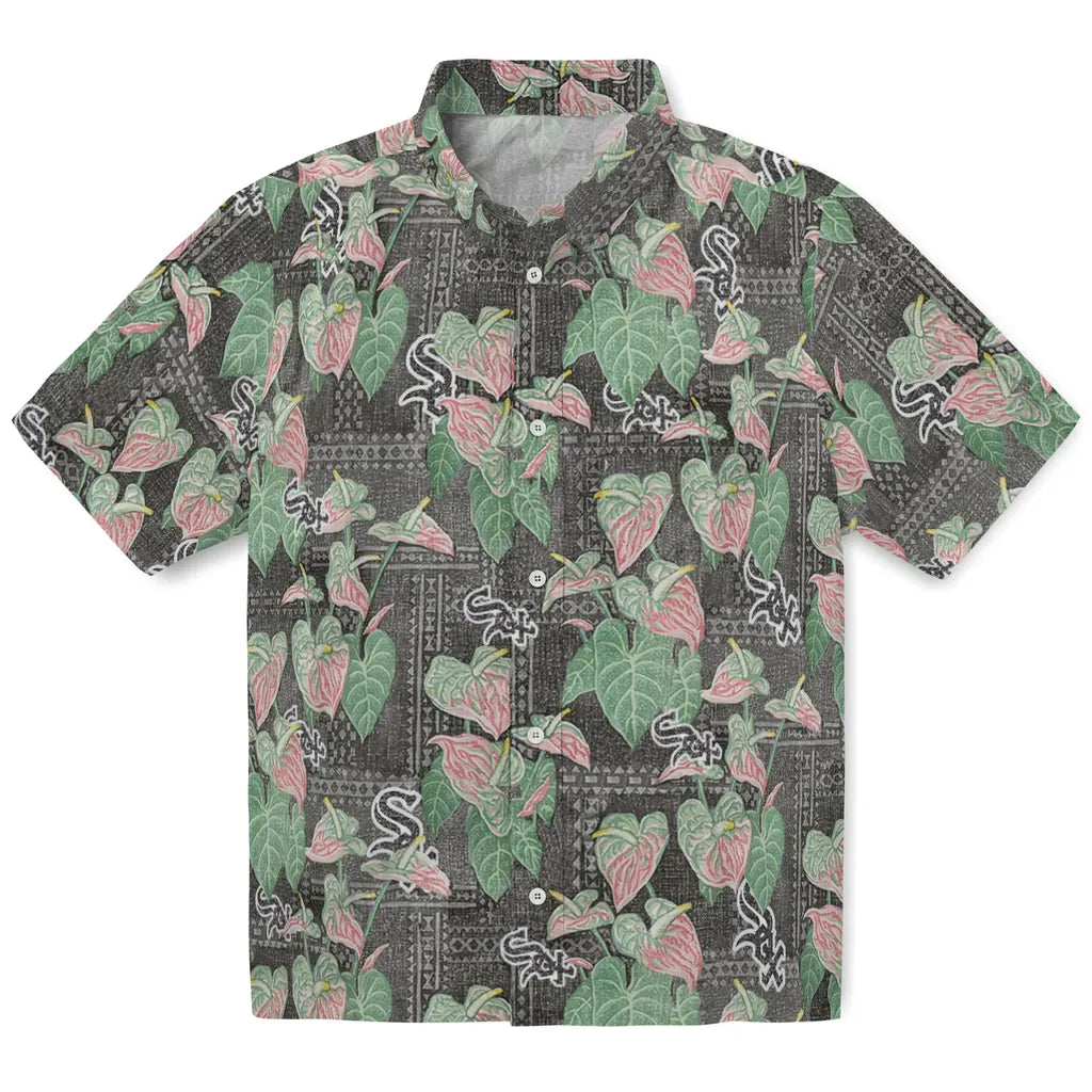Chicago White Sox Hawaiian Shirt - Anthurium Overlay | Moonbestprint