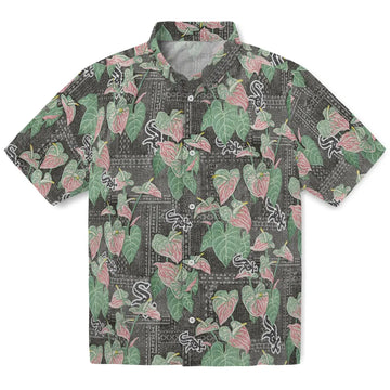 Chicago White Sox Hawaiian Shirt - Anthurium Overlay | Moonbestprint
