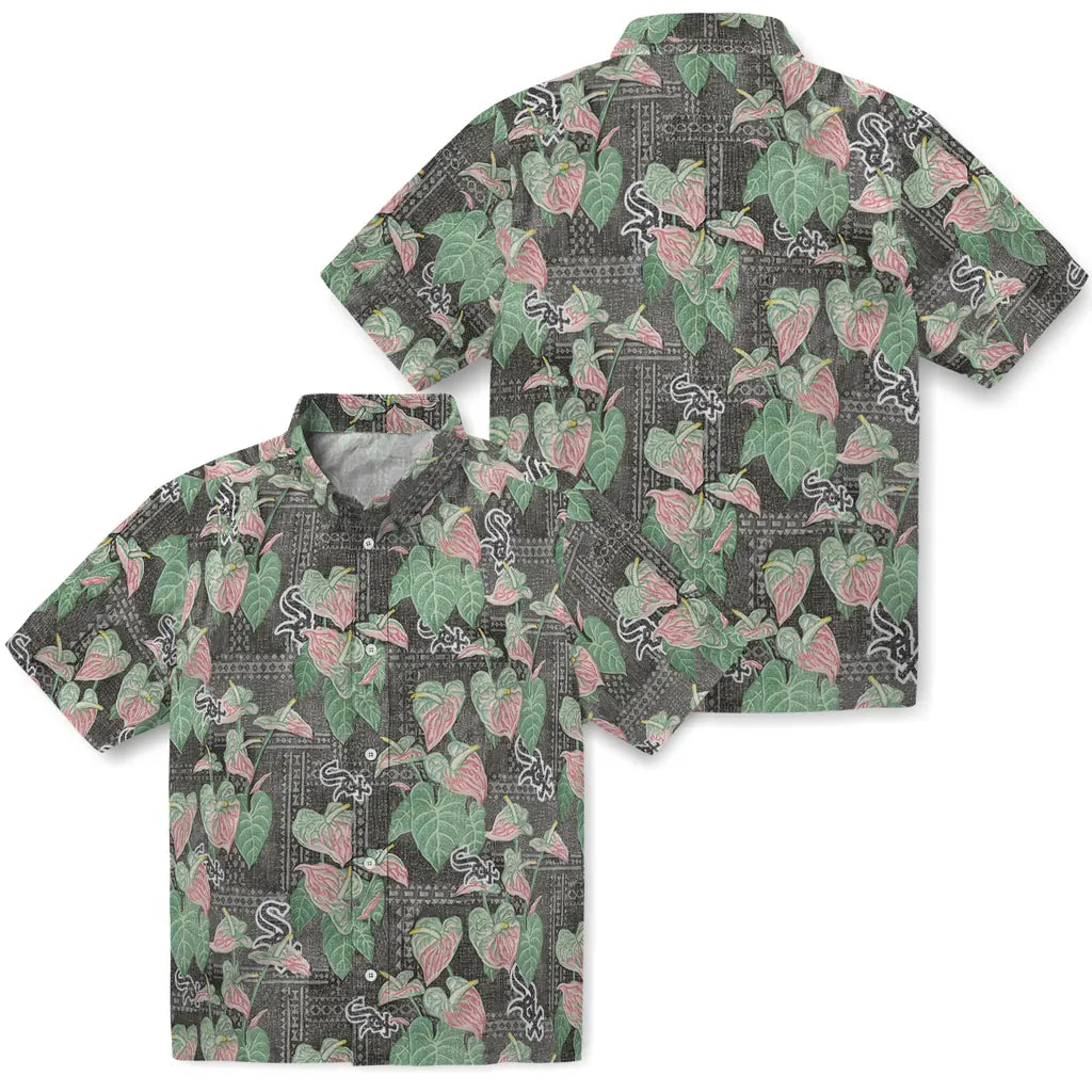 Chicago White Sox Hawaiian Shirt - Anthurium Overlay | Moonbestprint