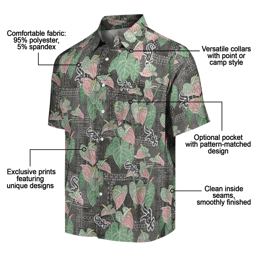 Chicago White Sox Hawaiian Shirt - Anthurium Overlay | Moonbestprint