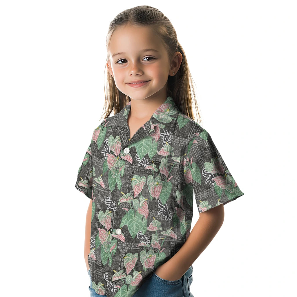 Chicago White Sox Hawaiian Shirt - Anthurium Overlay | Moonbestprint