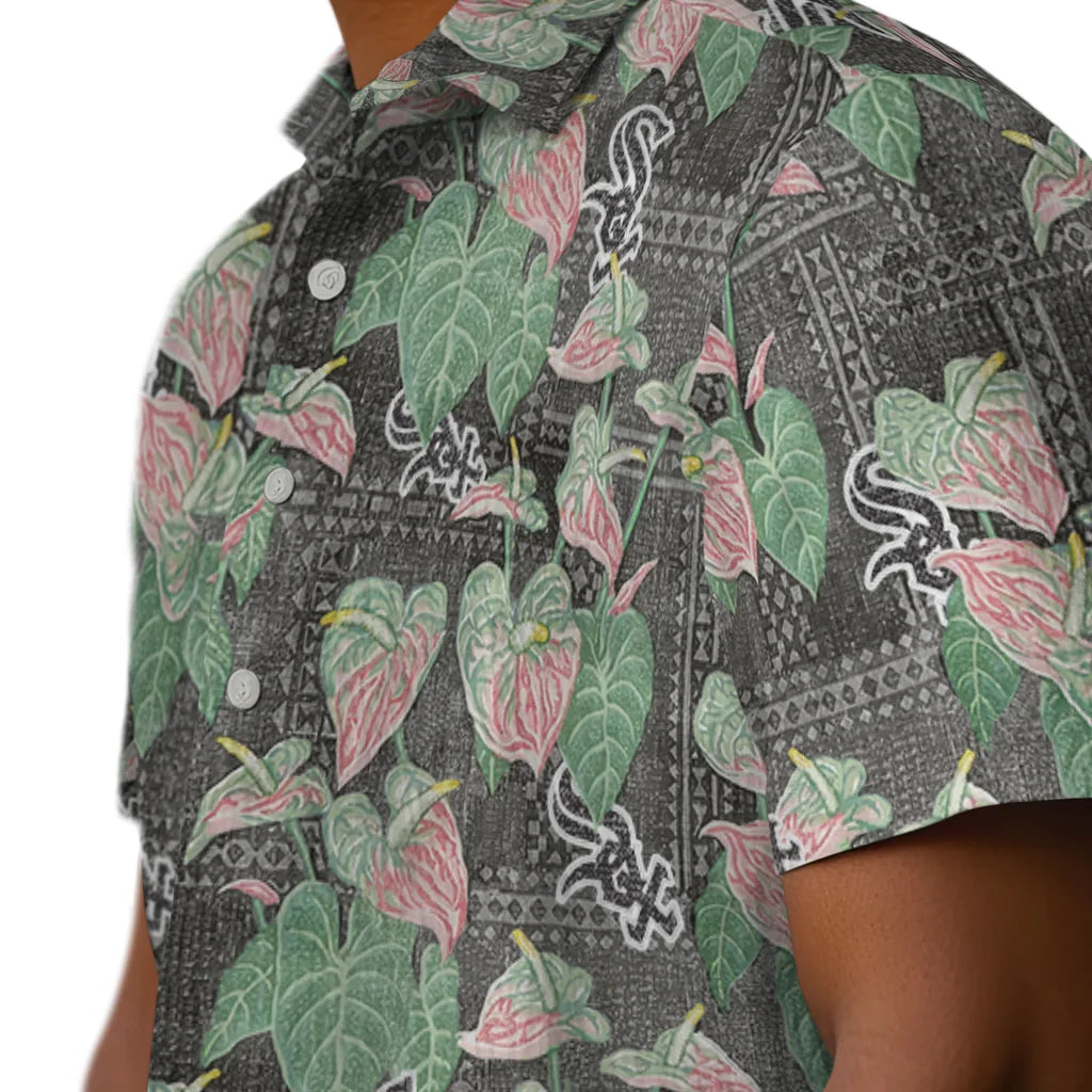 Chicago White Sox Hawaiian Shirt - Anthurium Overlay | Moonbestprint
