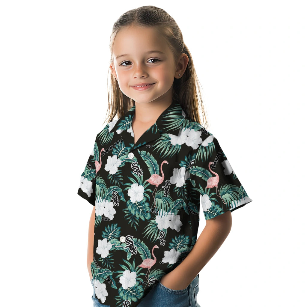 Chicago White Sox Hawaiian Shirt - Flamingo and Hibiscus | Moonbestprint