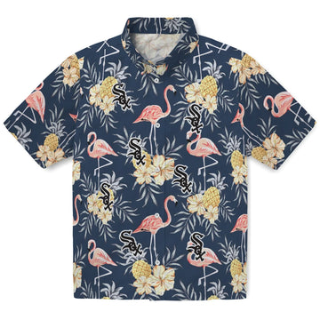 Chicago White Sox Hawaiian Shirt - Flamingo Hibiscus | Moonbestprint
