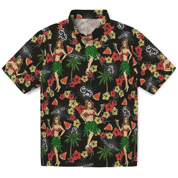 Chicago White Sox Hawaiian Shirt - Hawaiian Girls Design | Moonbestprint