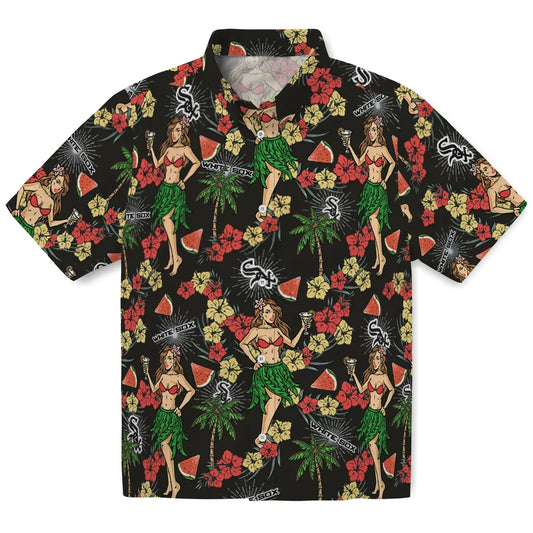 Chicago White Sox Hawaiian Shirt - Hawaiian Girls Design | Moonbestprint