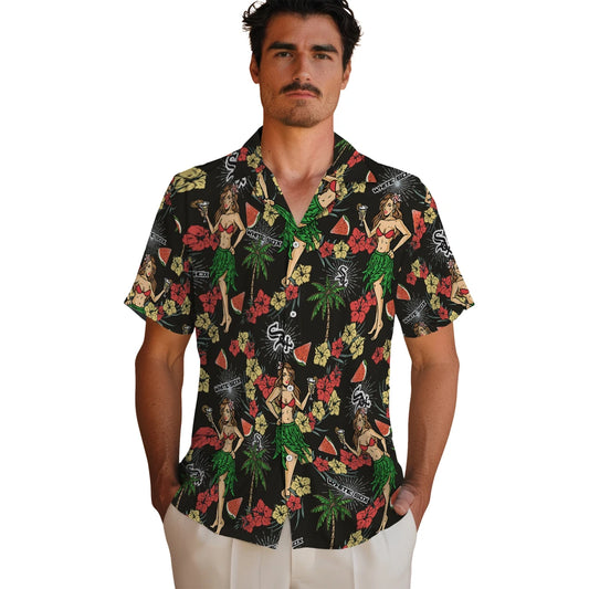 Chicago White Sox Hawaiian Shirt - Hawaiian Girls Design | Moonbestprint
