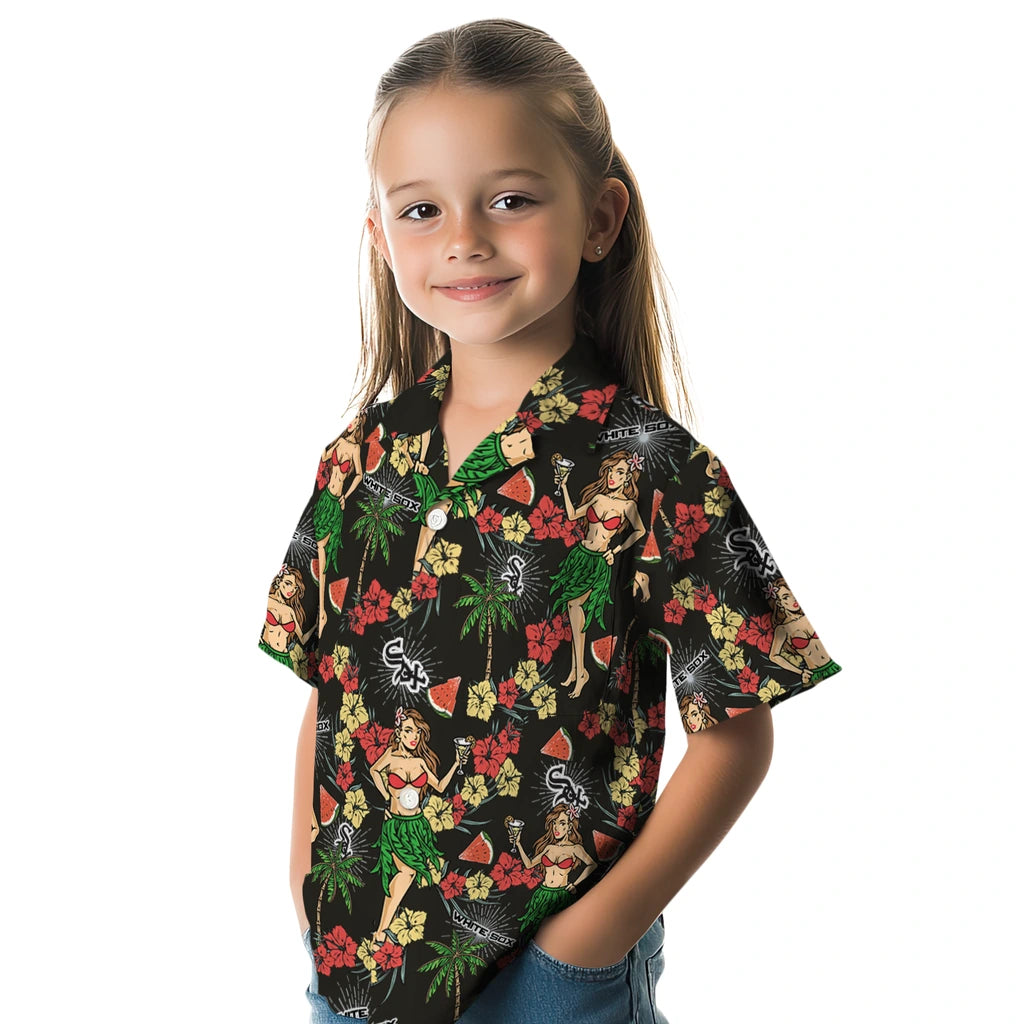 Chicago White Sox Hawaiian Shirt - Hawaiian Girls Design | Moonbestprint