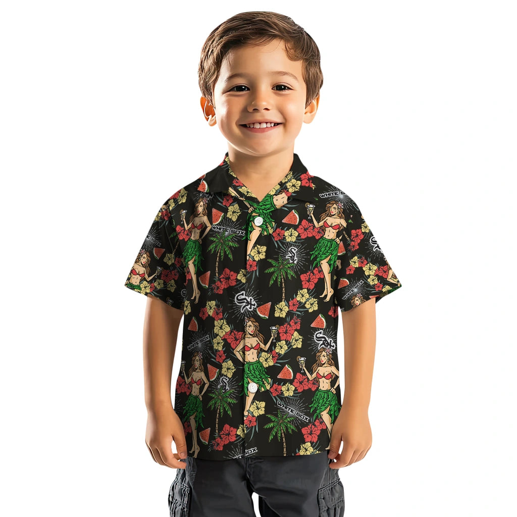 Chicago White Sox Hawaiian Shirt - Hawaiian Girls Design | Moonbestprint
