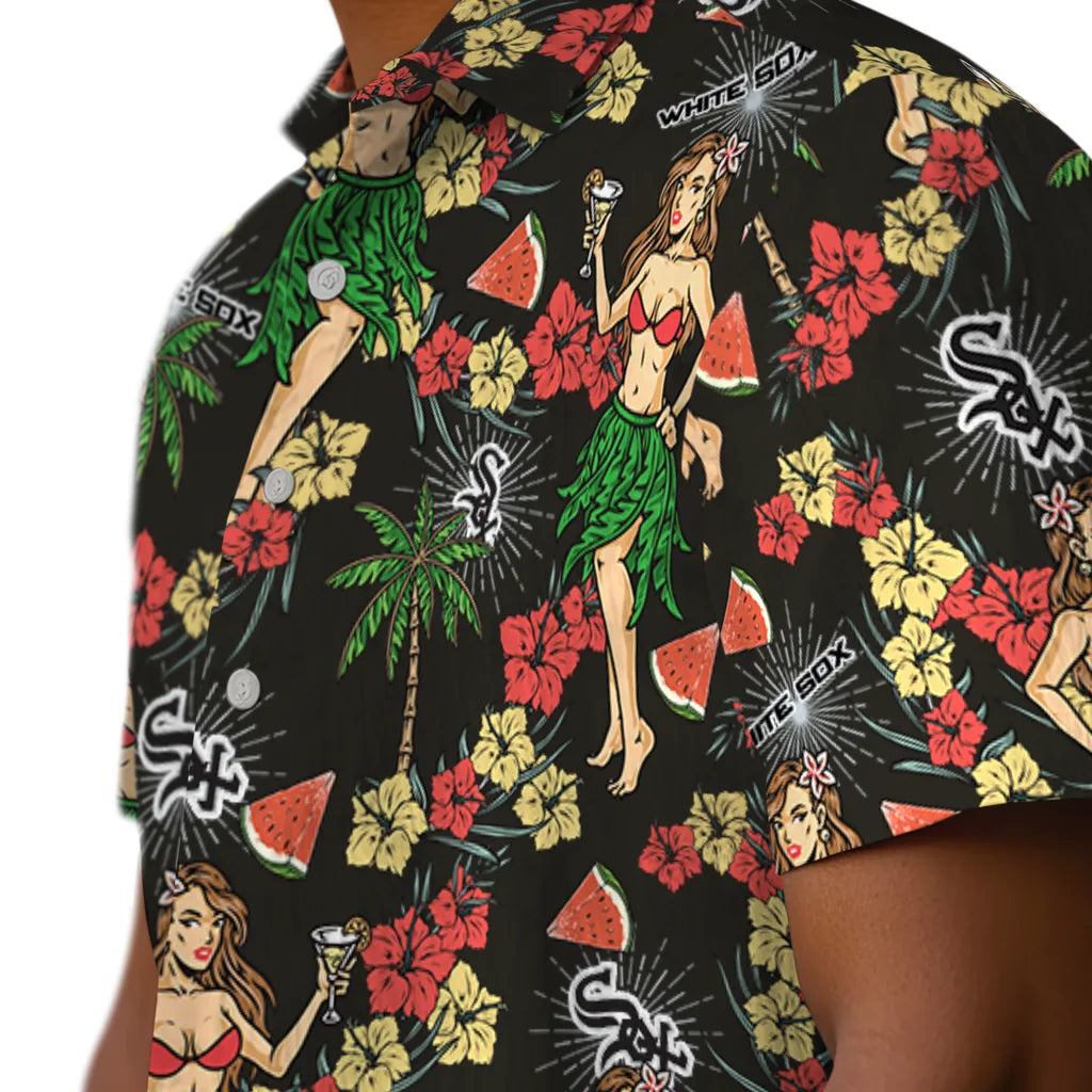 Chicago White Sox Hawaiian Shirt - Hawaiian Girls Design | Moonbestprint