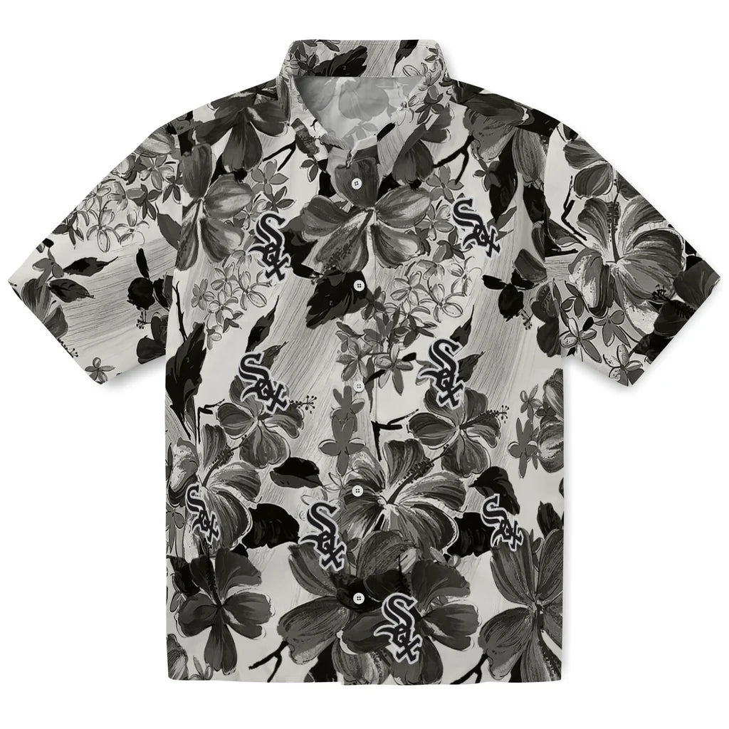 Chicago White Sox Hawaiian Shirt - Hibiscus Arrangement | Moonbestprint