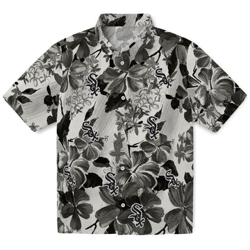 Chicago White Sox Hawaiian Shirt - Hibiscus Arrangement | Moonbestprint