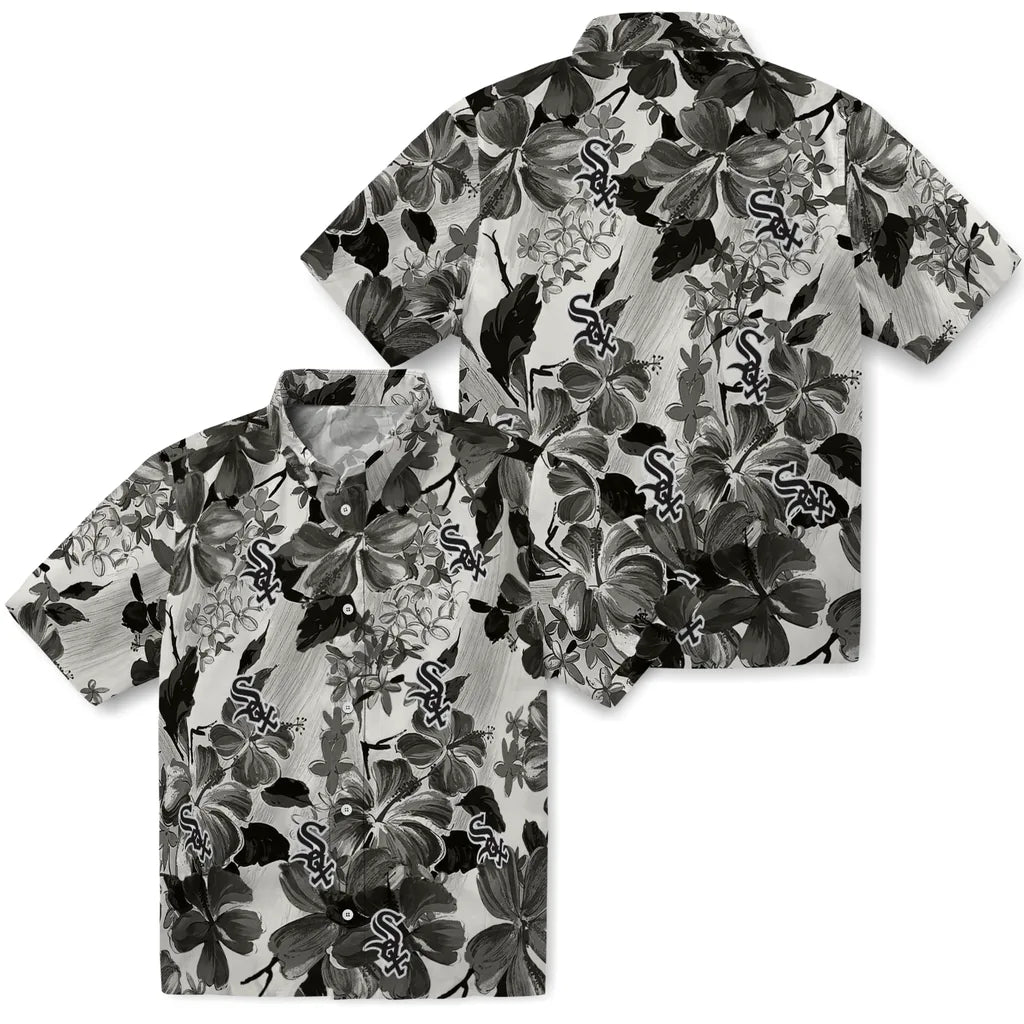 Chicago White Sox Hawaiian Shirt - Hibiscus Arrangement | Moonbestprint