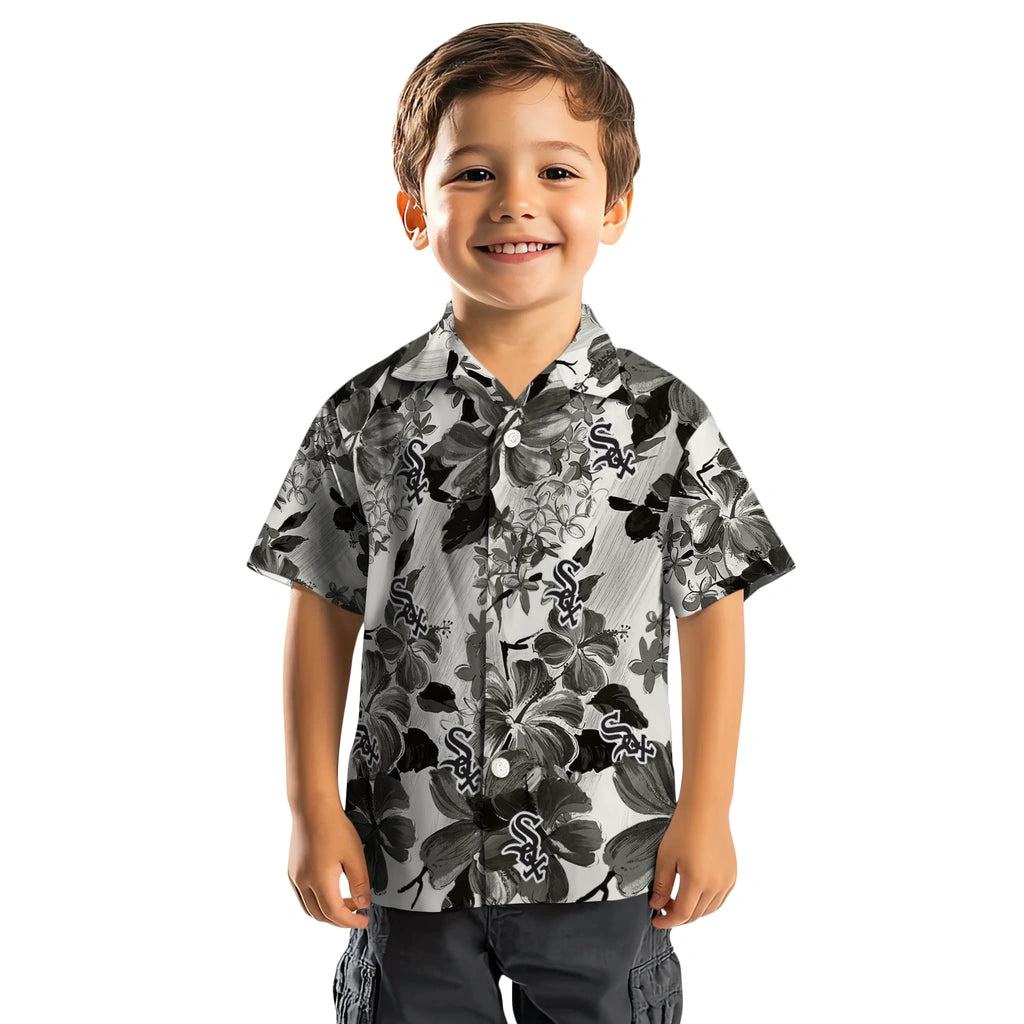 Chicago White Sox Hawaiian Shirt - Hibiscus Arrangement | Moonbestprint