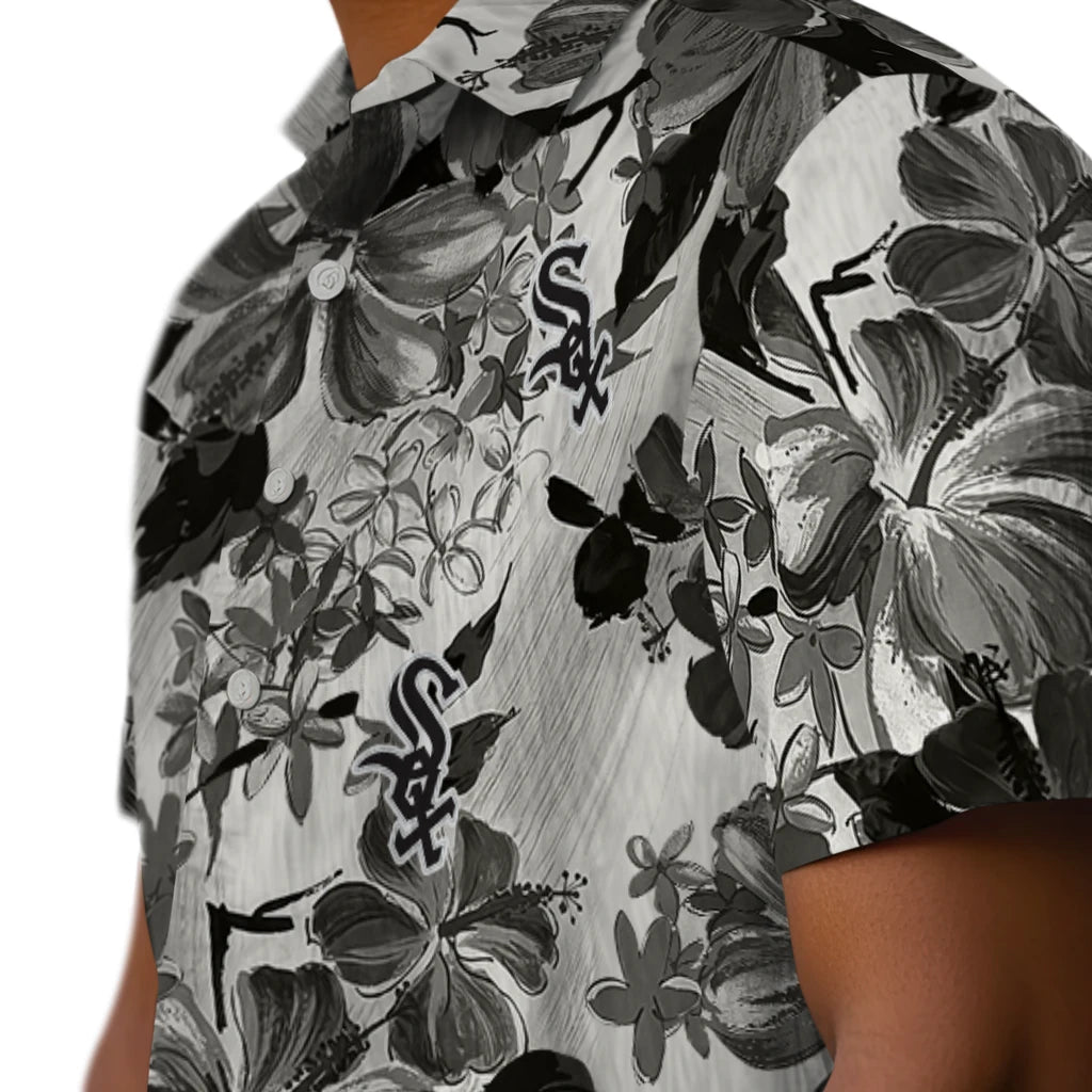 Chicago White Sox Hawaiian Shirt - Hibiscus Arrangement | Moonbestprint