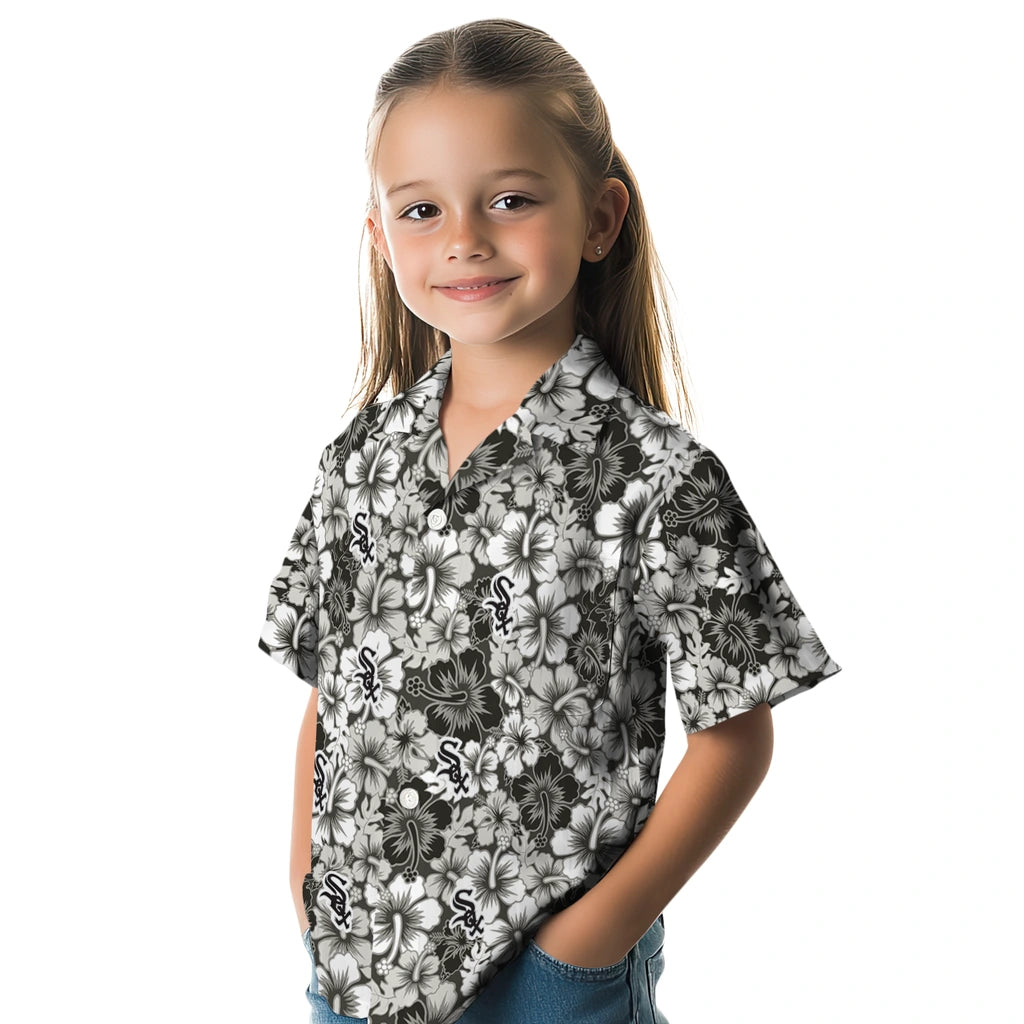 Chicago White Sox Hawaiian Shirt - Hibiscus Blooms | Moonbestprint