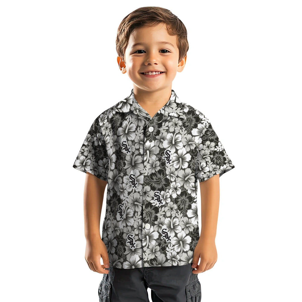 Chicago White Sox Hawaiian Shirt - Hibiscus Blooms | Moonbestprint