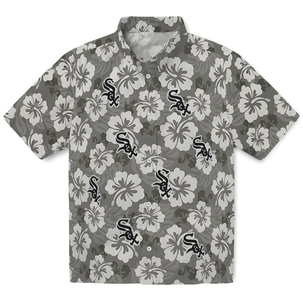 Chicago White Sox Hawaiian Shirt - Hibiscus Cluster | Moonbestprint