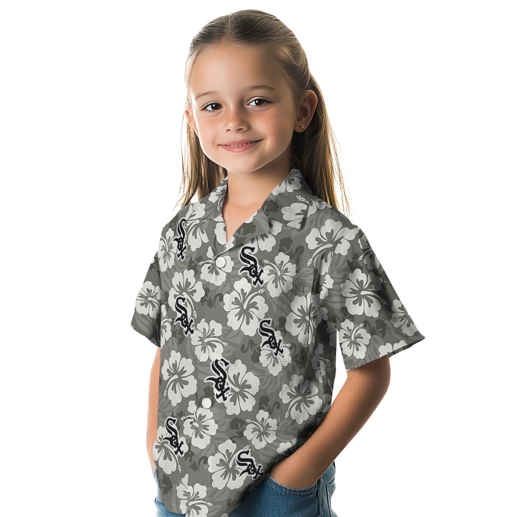 Chicago White Sox Hawaiian Shirt - Hibiscus Cluster | Moonbestprint