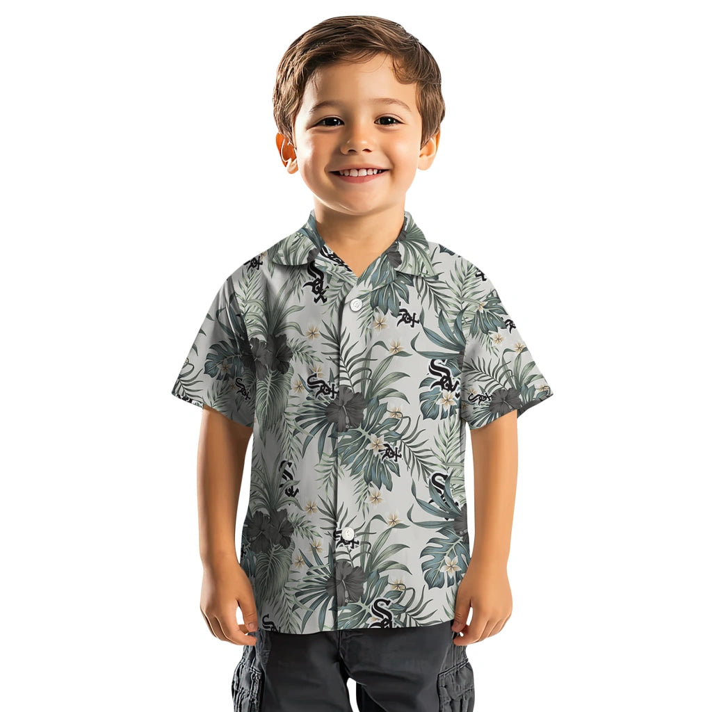 Chicago White Sox Hawaiian Shirt - Hibiscus Designs | Moonbestprint