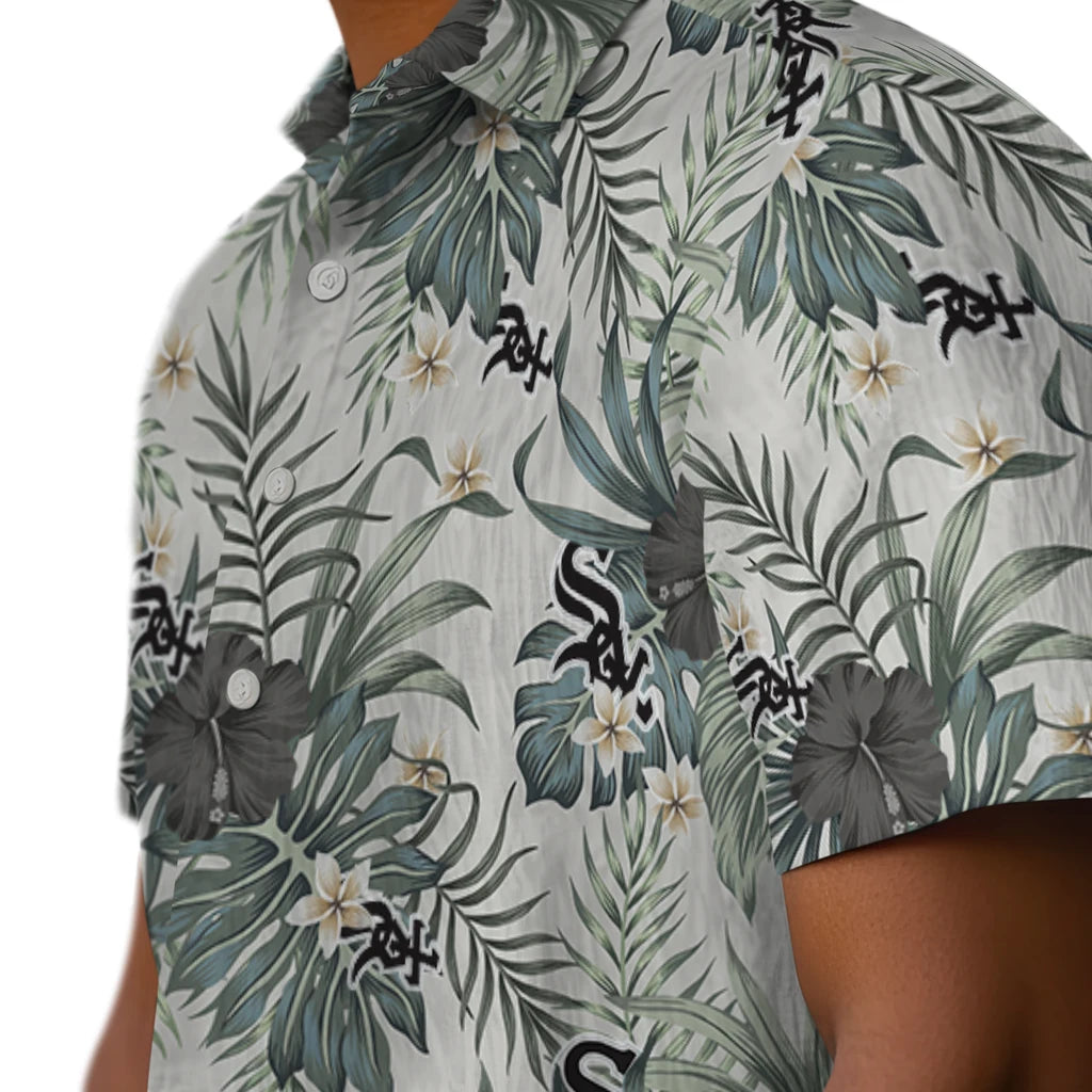 Chicago White Sox Hawaiian Shirt - Hibiscus Designs | Moonbestprint