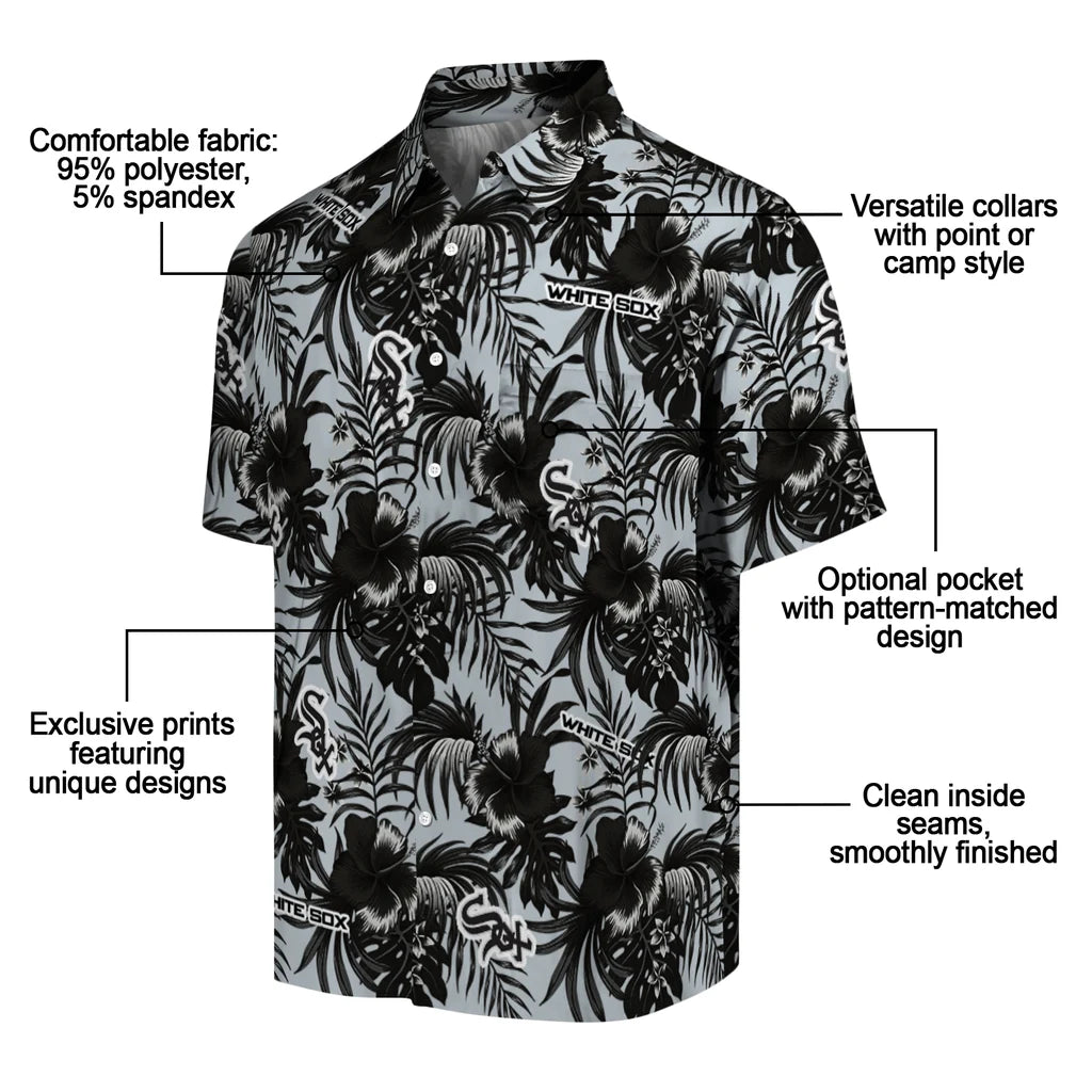 Chicago White Sox Hawaiian Shirt - Hibiscus Exotic | Moonbestprint