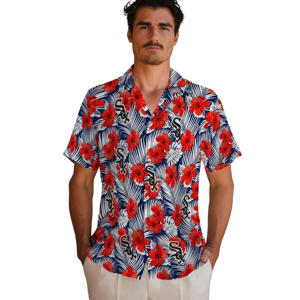 Chicago White Sox Hawaiian Shirt - Hibiscus Fiesta | Moonbestprint