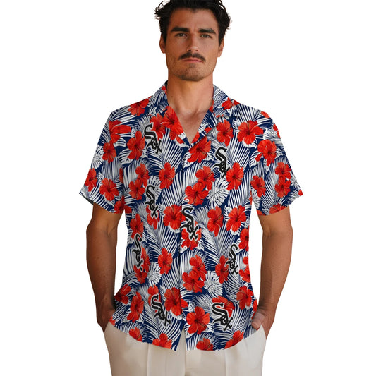 Chicago White Sox Hawaiian Shirt - Hibiscus Fiesta | Moonbestprint