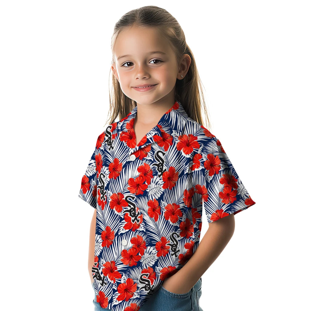 Chicago White Sox Hawaiian Shirt - Hibiscus Fiesta | Moonbestprint
