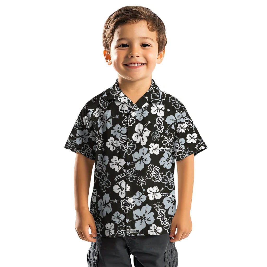Chicago White Sox Hawaiian Shirt - Hibiscus Flower Design | Moonbestprint