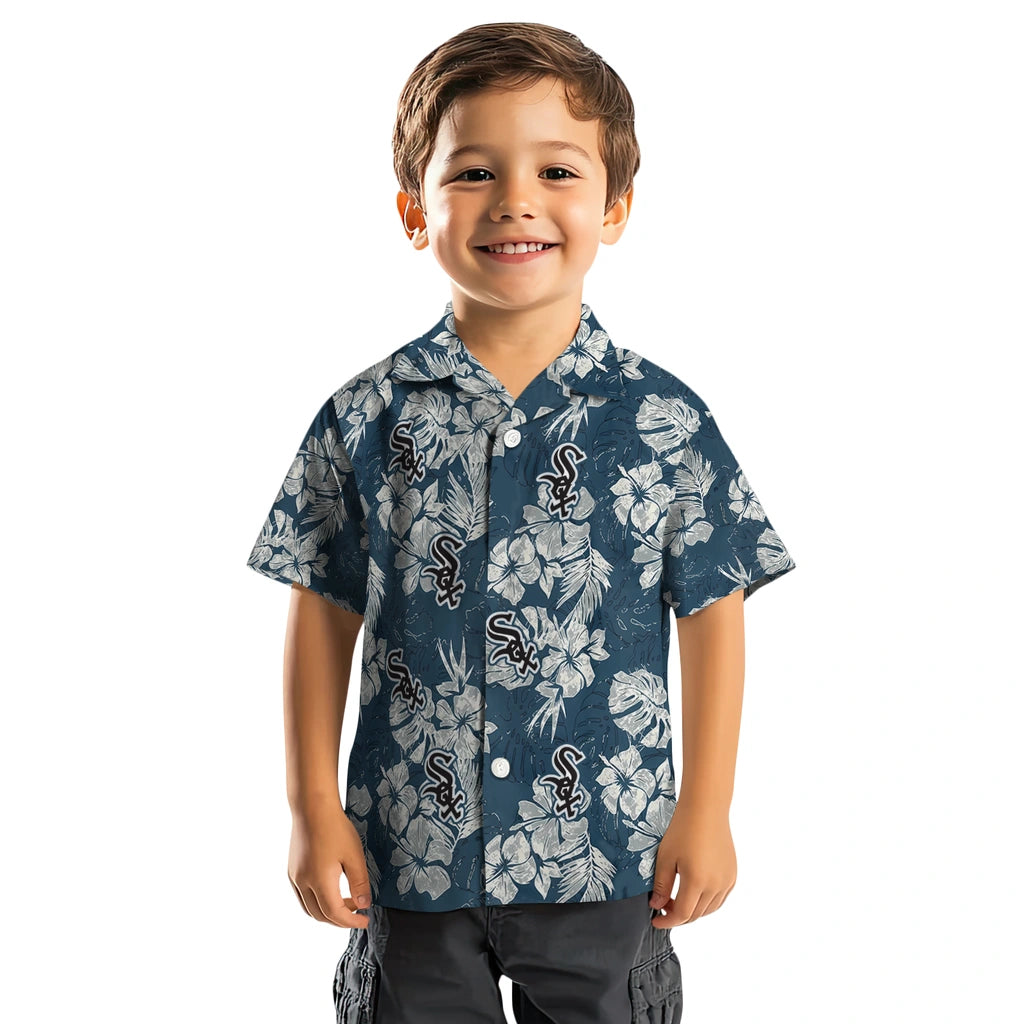Chicago White Sox Hawaiian Shirt - Hibiscus Flowers | Moonbestprint