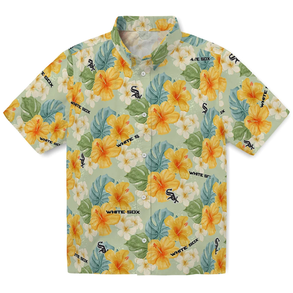 Chicago White Sox Hawaiian Shirt - Hibiscus Mood | Moonbestprint