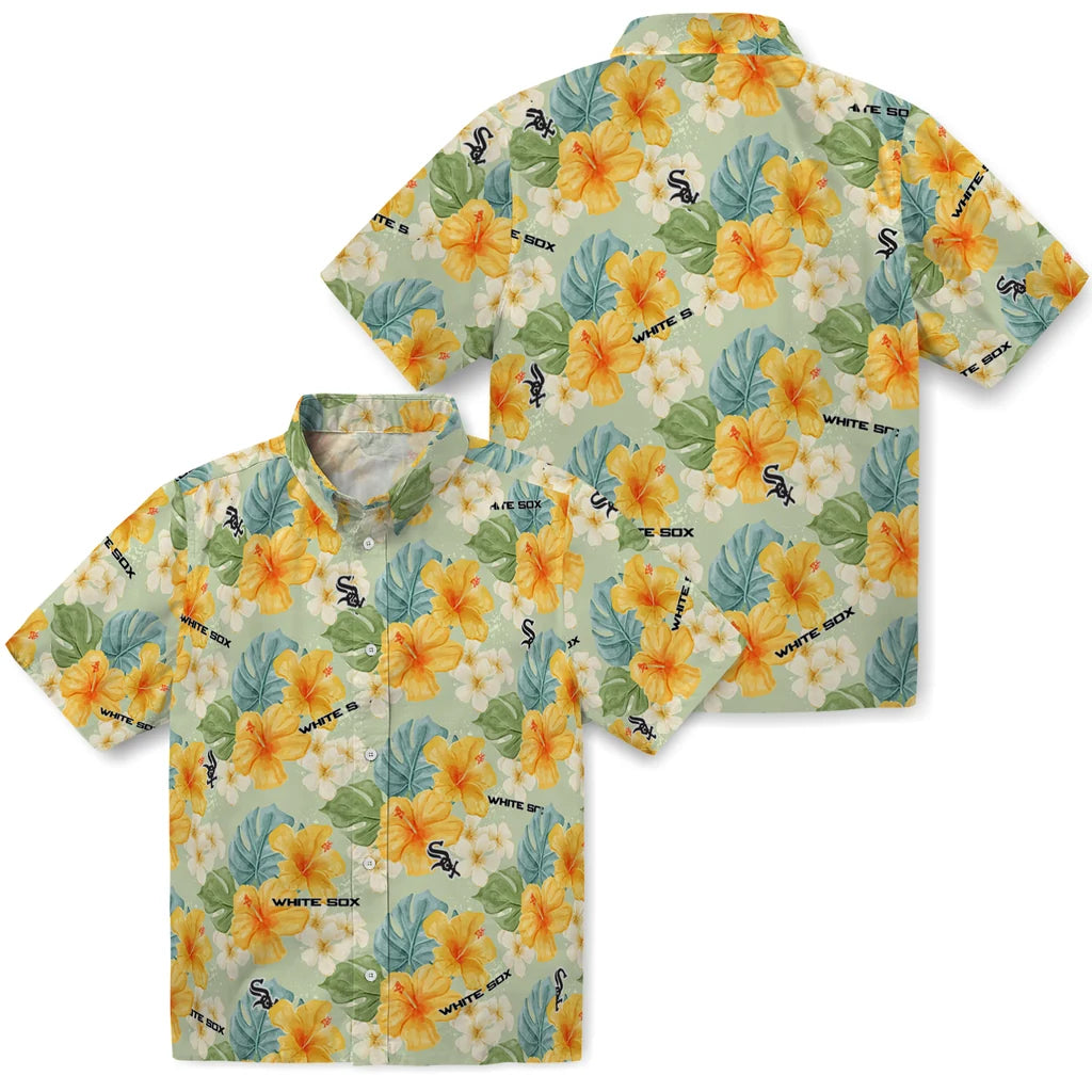 Chicago White Sox Hawaiian Shirt - Hibiscus Mood | Moonbestprint