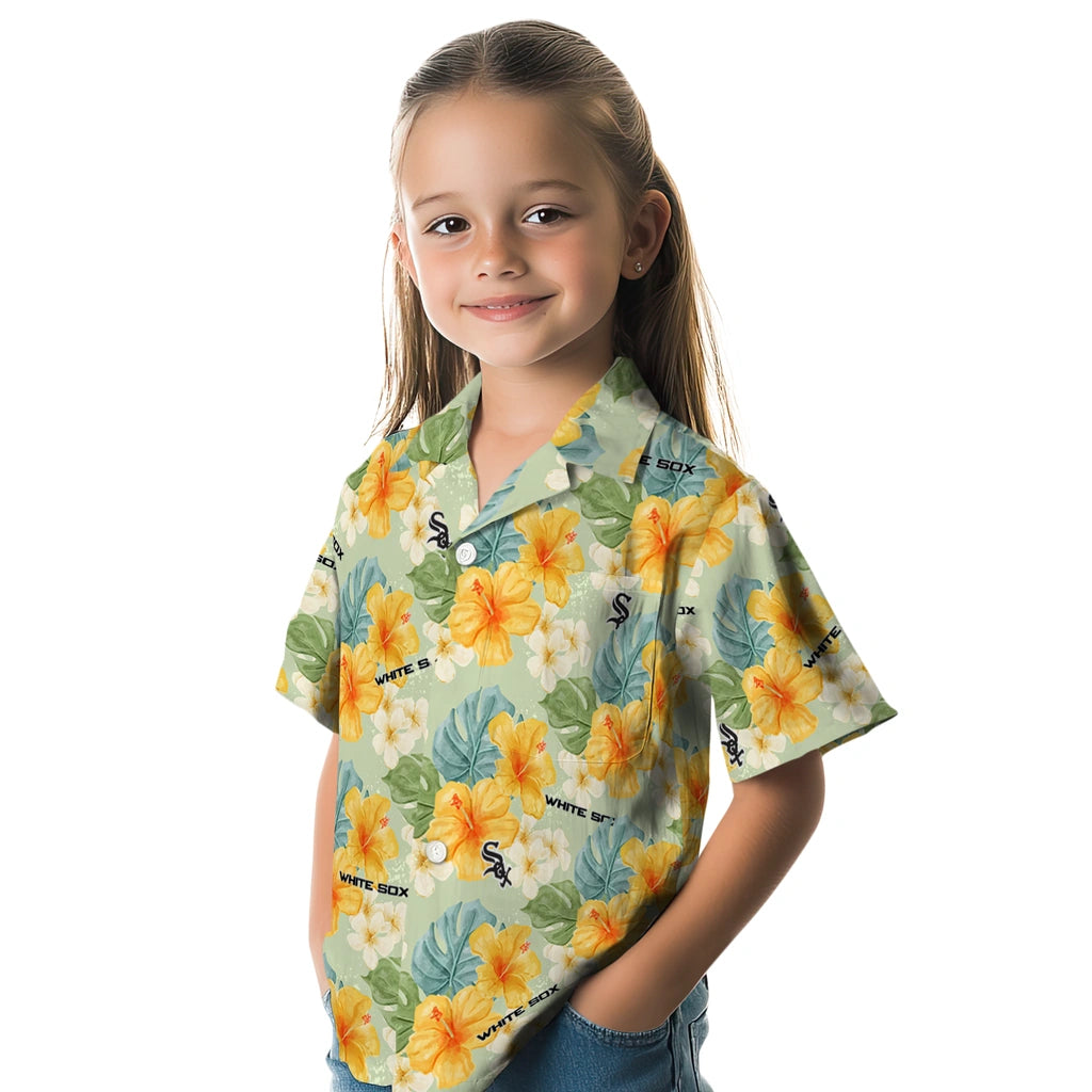 Chicago White Sox Hawaiian Shirt - Hibiscus Mood | Moonbestprint