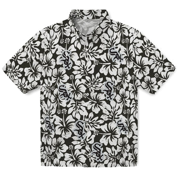 Chicago White Sox Hawaiian Shirt - Hibiscus Motif | Moonbestprint