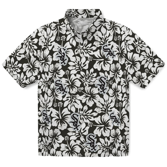 Chicago White Sox Hawaiian Shirt - Hibiscus Motif | Moonbestprint