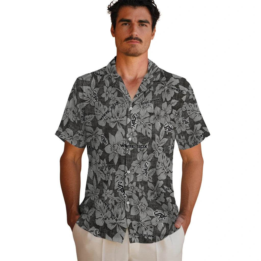 Chicago White Sox Hawaiian Shirt - Hibiscus Oasis | Moonbestprint