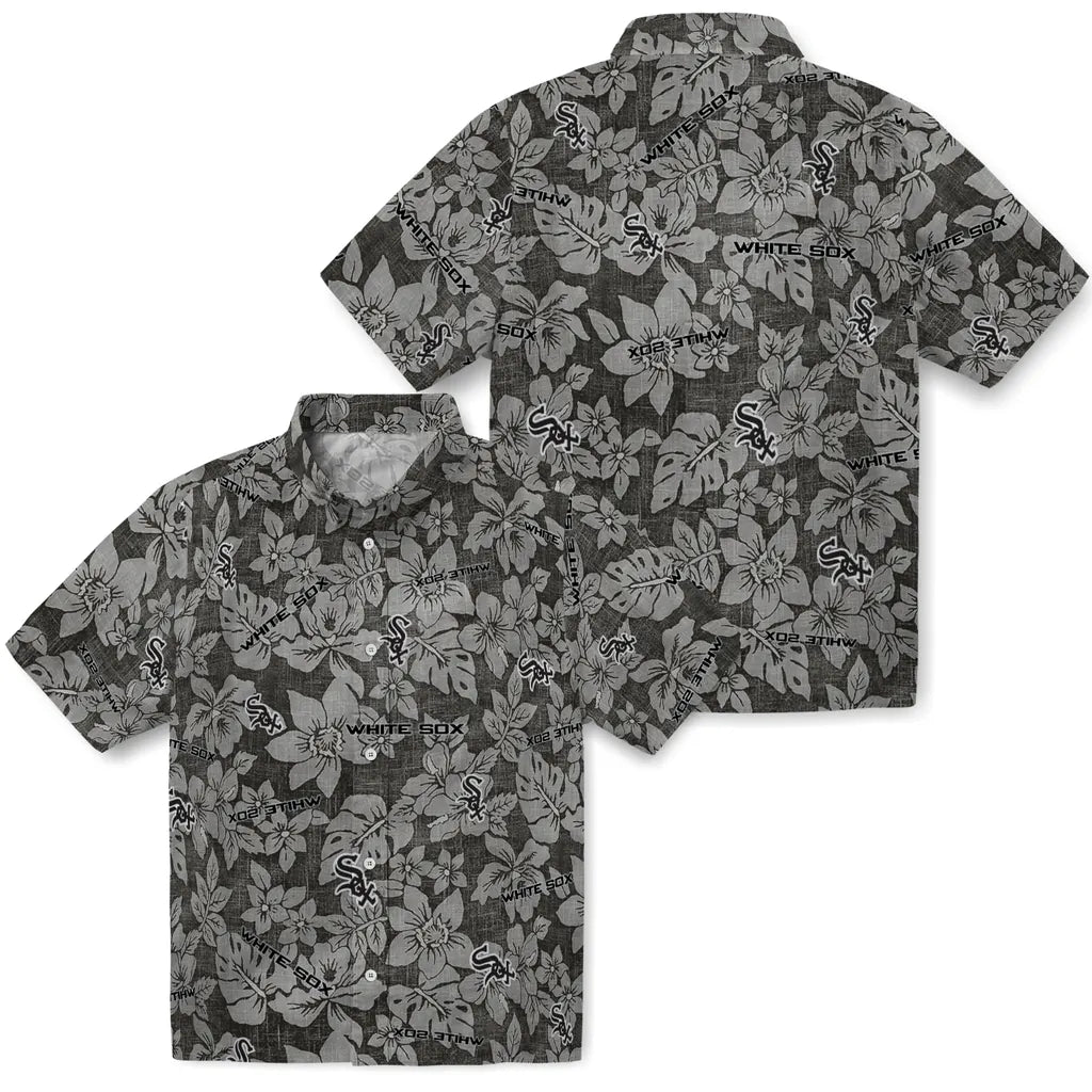 Chicago White Sox Hawaiian Shirt - Hibiscus Oasis | Moonbestprint