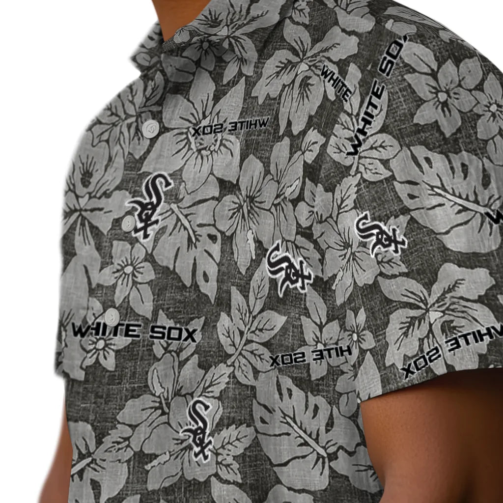 Chicago White Sox Hawaiian Shirt - Hibiscus Oasis | Moonbestprint