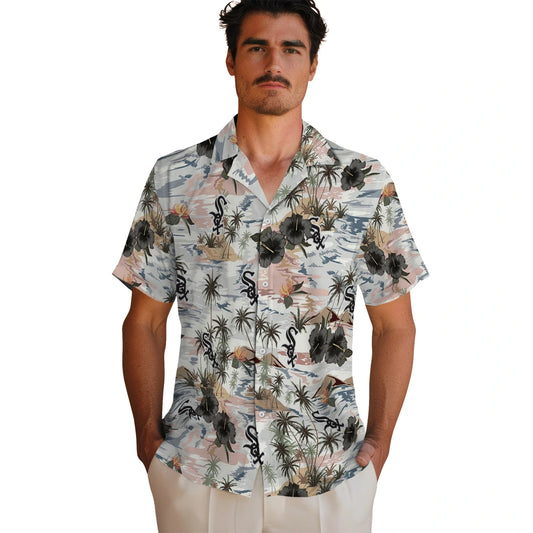 Chicago White Sox Hawaiian Shirt - Hibiscus Seaside | Moonbestprint
